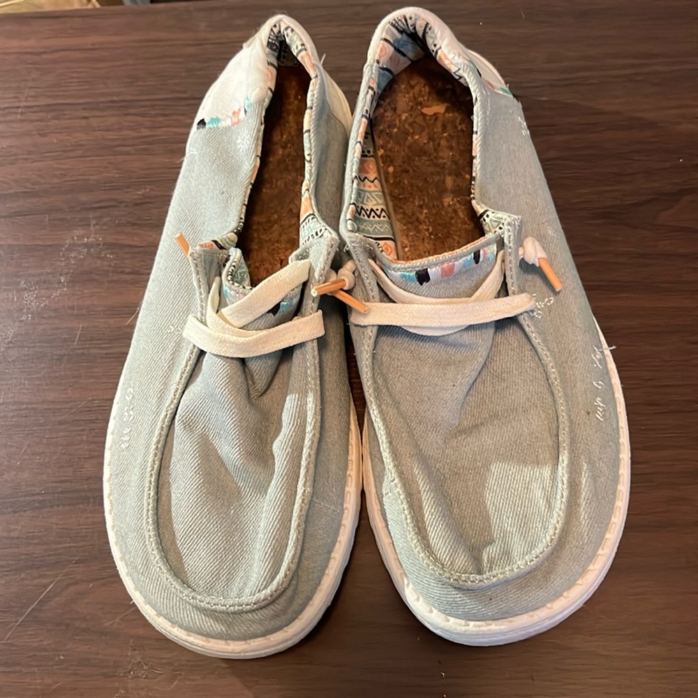 Blue Hey Dude slip on shoes women’s 10